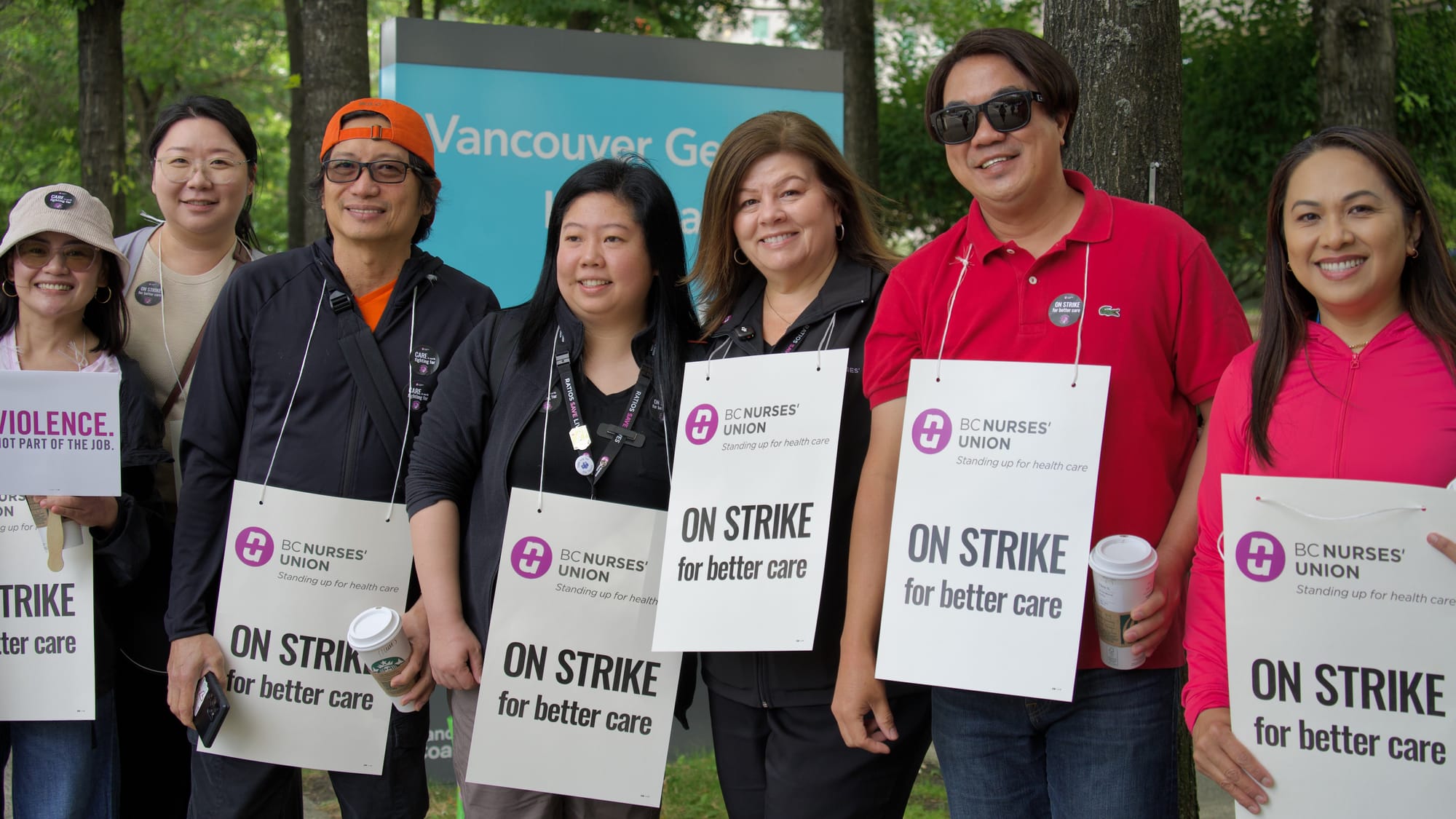 WATCH: Nurses picket at VGH as fight for fair contract, better working conditions escalates