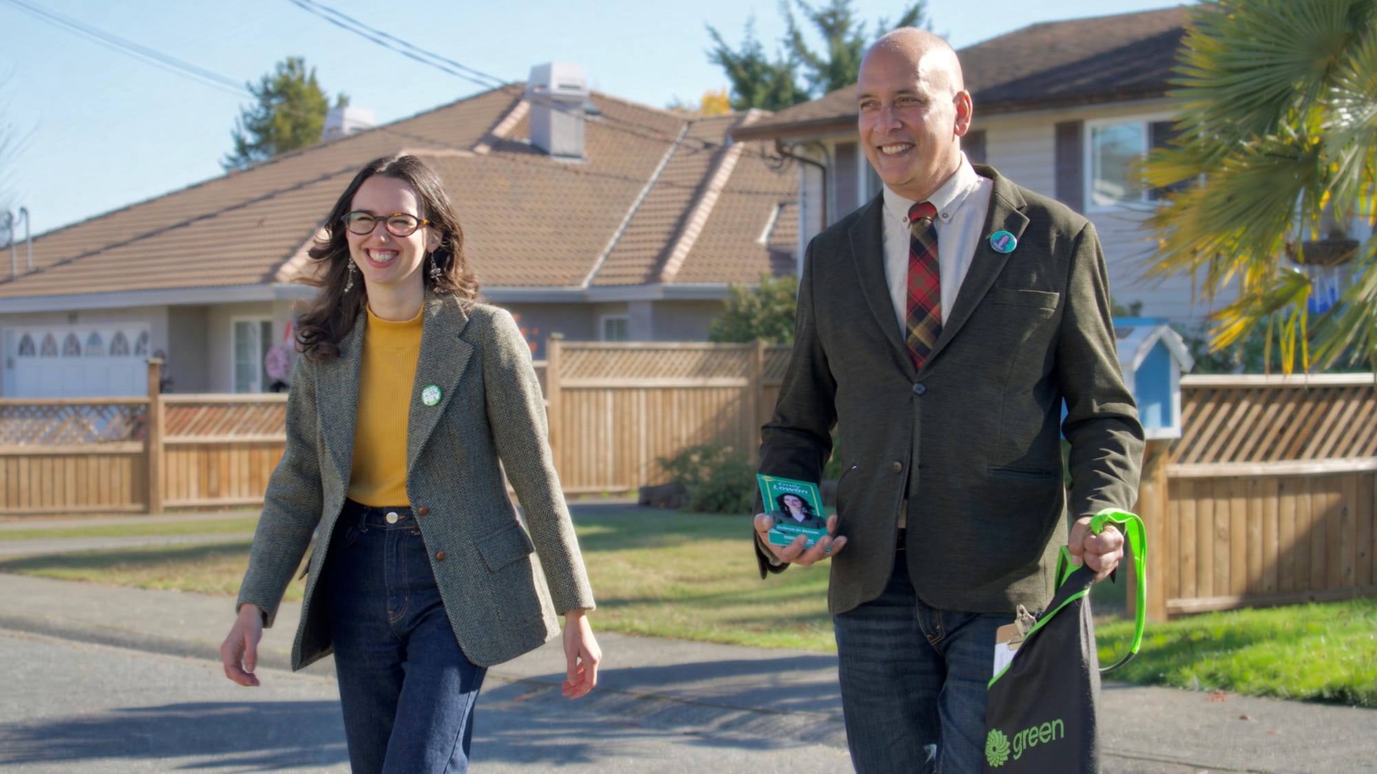 WATCH: Vancouver mayor-elect Pete Fry endorses BC Greens leader Emily Lowan