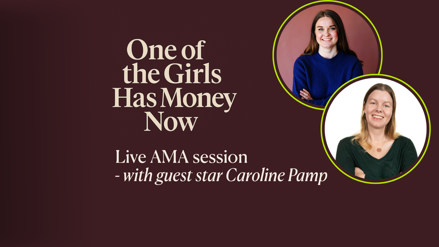 📺 Ask-Me-Anything recording with Caroline Pamp