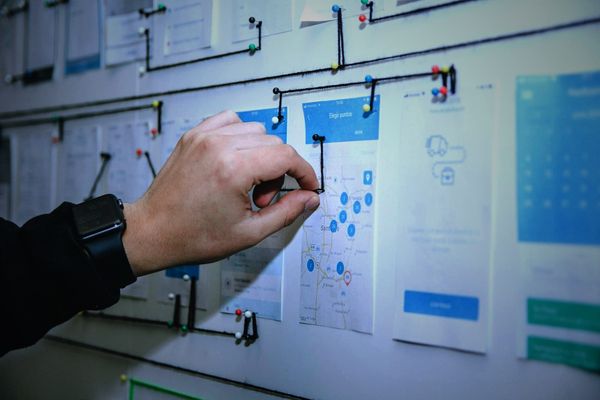 Mapping a service model on a pinboard