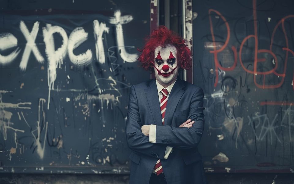 Clown posing as an "expert"