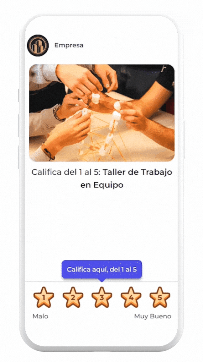 Gif de la interfaz de la herramienta para calificar y capturar una reseña de un woku.