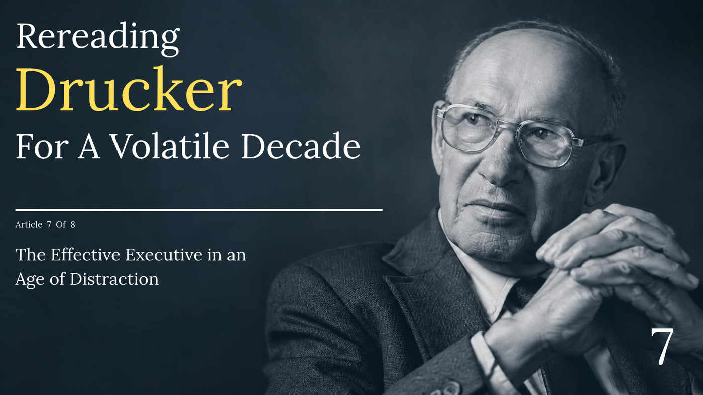 The Effective Executive in an Age of Distraction