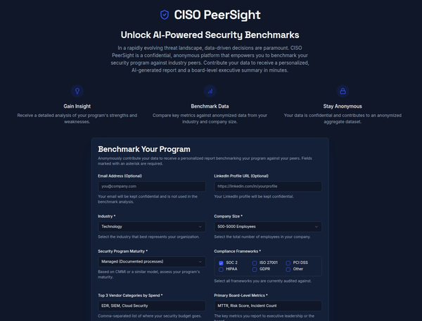 How CISO PeerSight is Revolutionizing Security Program Benchmarking: A Game-Changer for CISOs and Security Leaders