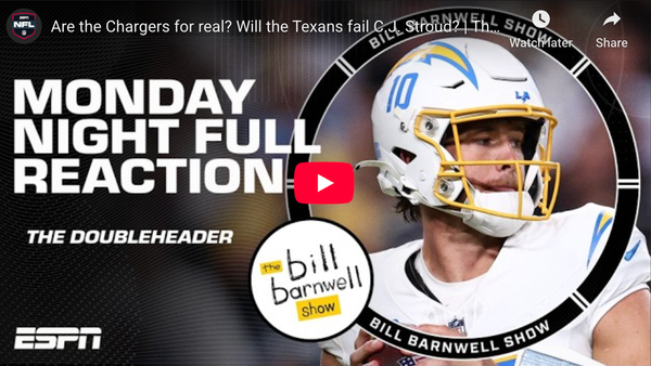 Podcast: Bill Barnwell Show, Recapping Week 2 MNF Doubleheader