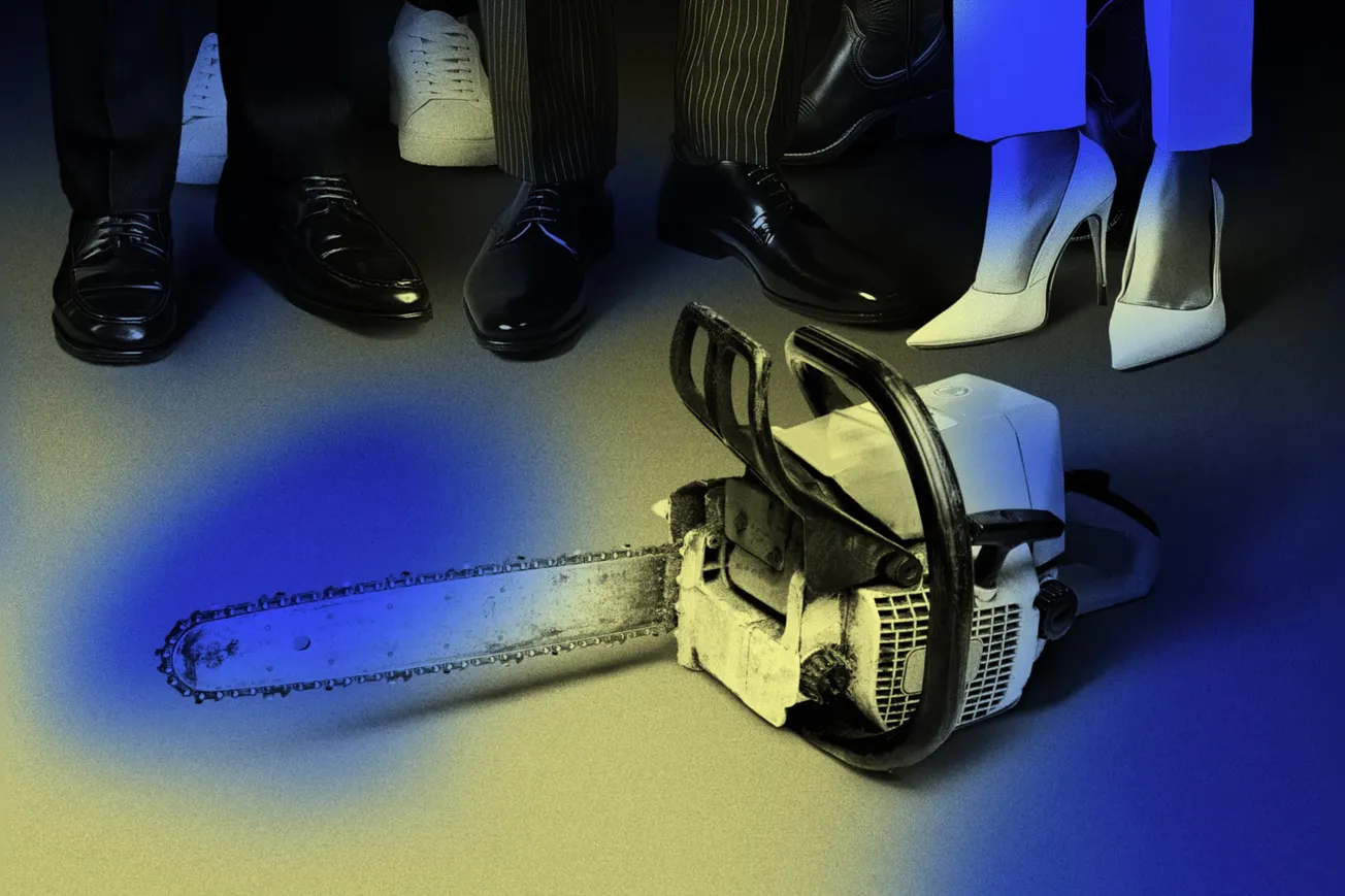 Der Lärm der Kettensäge