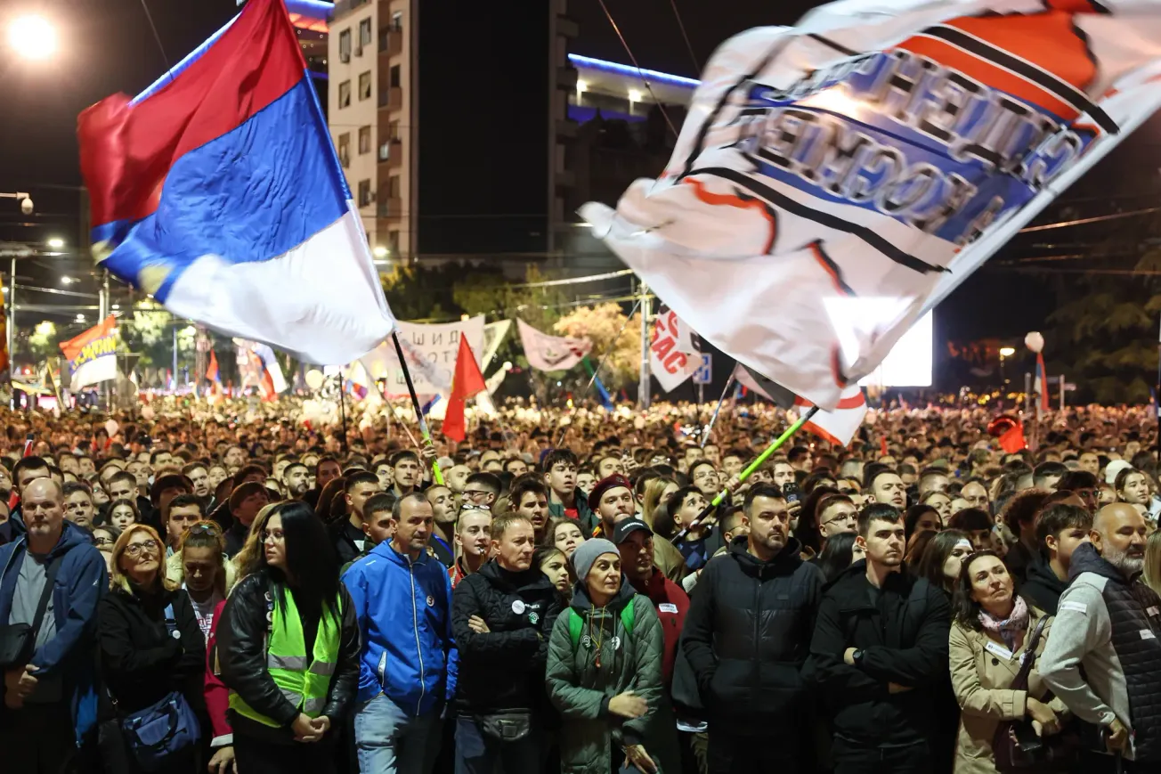 Studentenprotest in Belgrad. Credit: IMAGO/ZUMA Press.