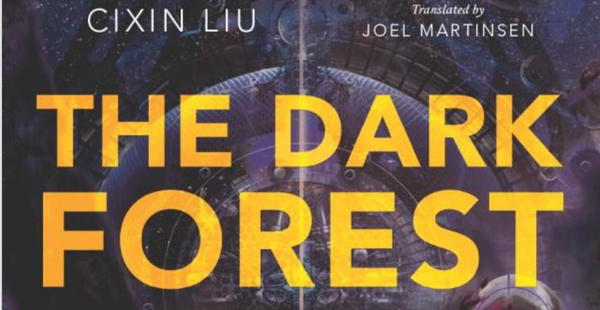 Hard-cover novel cover showing title, authors name (Cixin Liu) and translator (Joel Martinsen)