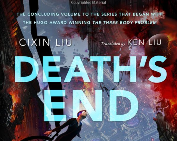 Section of the hardcover graphic cover for the Deaths End novel by Cixin Liu, translated by Ken Liu
