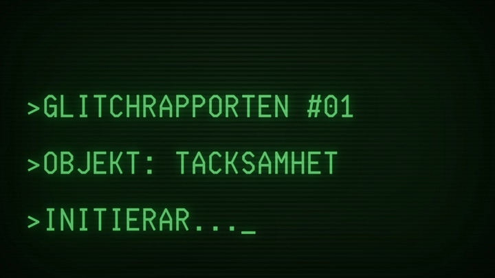 GLITCHRAPPORTEN #1