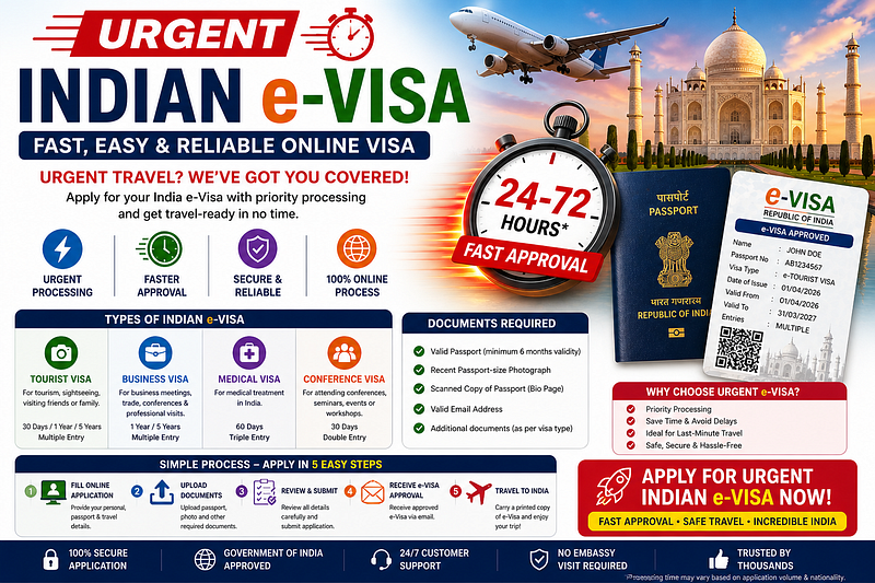 India eVisa for Global Travelers:⚡ Urgent India Visa 2026 | Apply Indian eVisa Fast & Avoid…