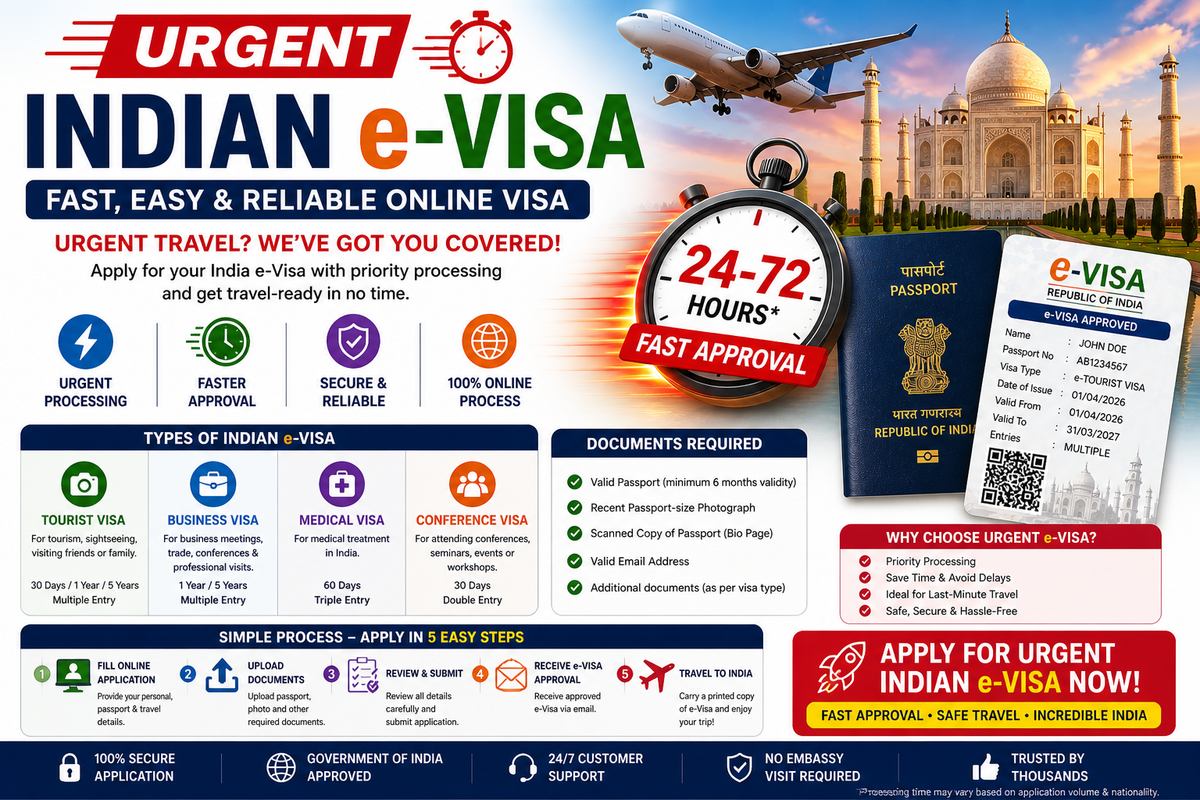 ⚡ Urgent India Visa 2026 | Apply Indian eVisa Fast & Avoid Last-Minute Delays 🇮🇳
