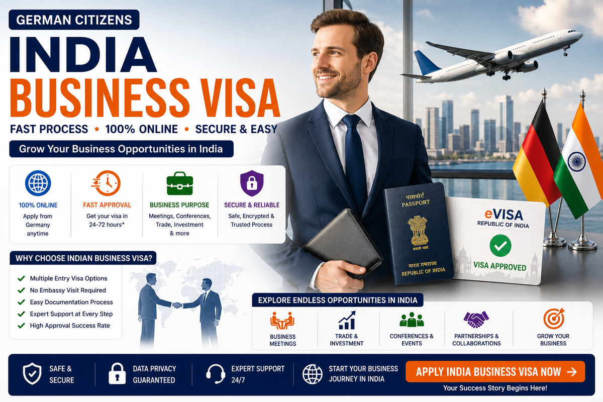 India Business Visa for German Citizens 2026 | Apply Indian eBusiness Visa Online
