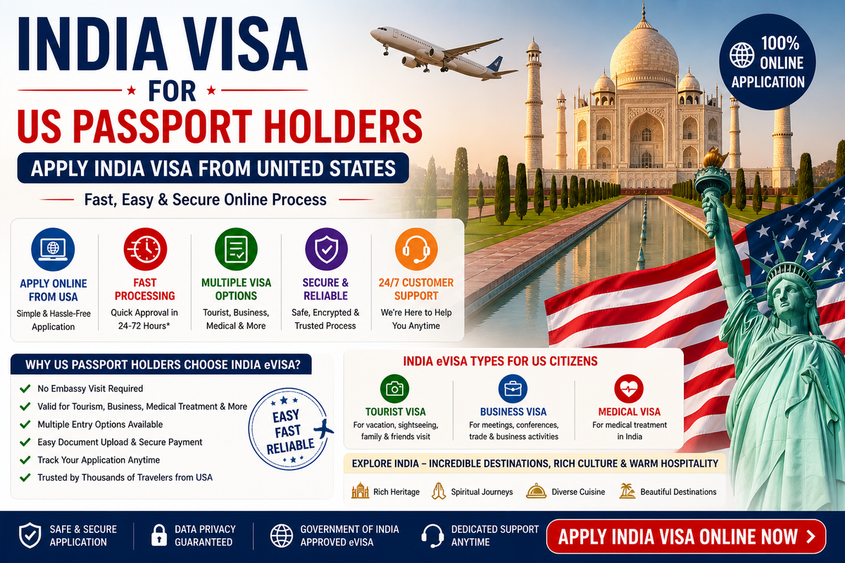 India Visa for US Passport Holders 2026 | Apply India eVisa from United States Online 🇮🇳