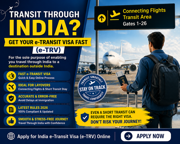 ✈️ Transit Through India? Get Your e-Transit Visa Fast (e-TRV) 🇮🇳