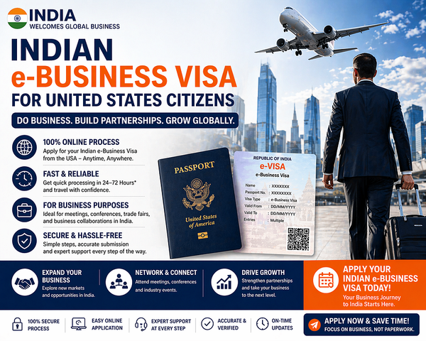 💼 Indian e-Business Visa for US Citizens 2026 | Enter India Faster 🇮🇳