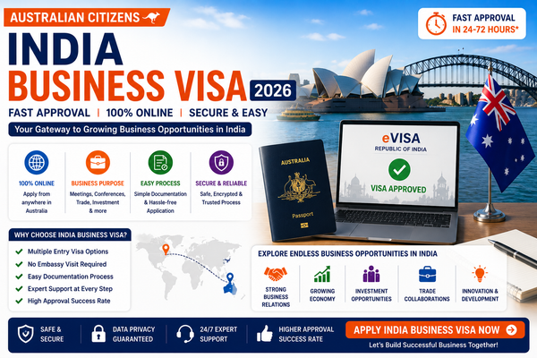 India Business Visa for Australian Citizens 2026 | Apply Indian eBusiness Visa Online