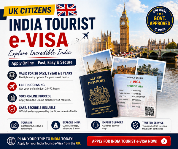🇬🇧 India Tourist Visa for UK Citizens 2026 | Apply eVisa Online 🇮🇳