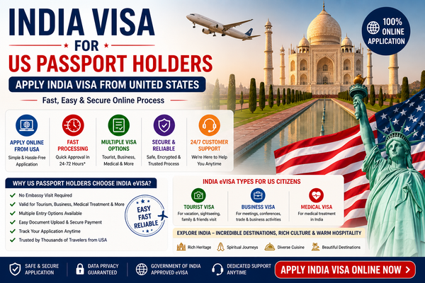 India Visa for US Passport Holders 2026 | Apply India eVisa from United States Online 🇮🇳