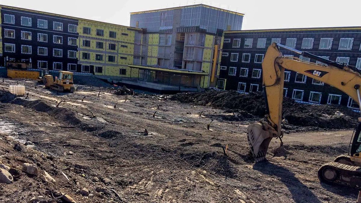 Le nouveau CHSLD de 212 lits à Saint-Jérôme est accessible par la rue Rolland, au nord du boulevard Jean-Baptiste-Rolland. Ph