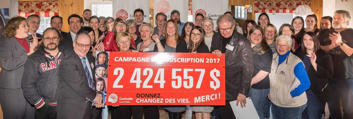 Centraide Laurentides changera des vies avec 2,4 M$ cette année