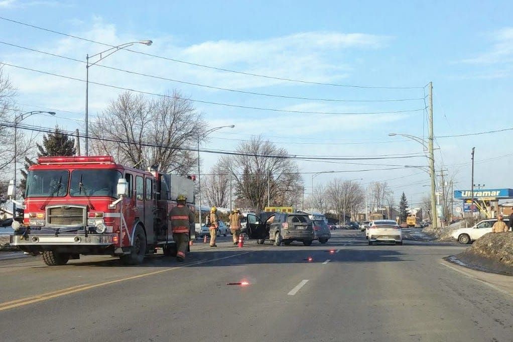 Un accident au milieu de la 158 un mercredi en fin d'après-midi