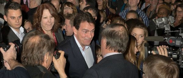 C'est devant une foule conquise que Pierre Karl Péladeau a livré son premier discours officiel à titre de candidat à la direc