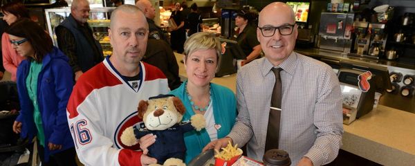 Benoit Delorme, président de la Fondation Ordina-Coeur, Chantale Fortin, directrice générale de la Fondation de l'Hôpital rég