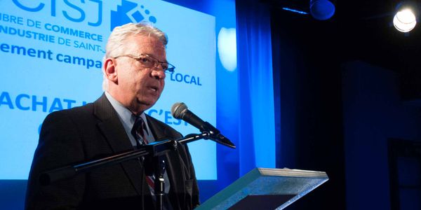 André Guillemette, alors président de la Chambre de commerce et d'industrie de Saint-Jérôme, en septembre 2014.