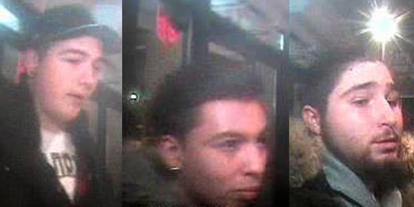 Les deux premières personnes sont des suspects dans une affaire de voies de fait au Vieux Shack, le 1er janvier. Le troisième