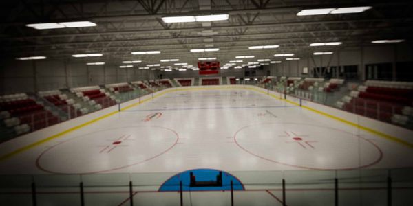 Il y avait des lignes sur la surface du nouvel Aréna régional de la Rivière-du-Nord, le 25 janvier 2016.