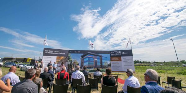 Les promoteurs de la Tour Saint-Jérôme ont invité la communauté d'affaires de Saint-Jérôme sur les lieux mêmes du futur édifi