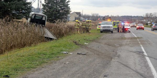 Une collision entre une remorque et une voiture est à l'origine de cette situation sur la route 158, dans le secteur de Saint