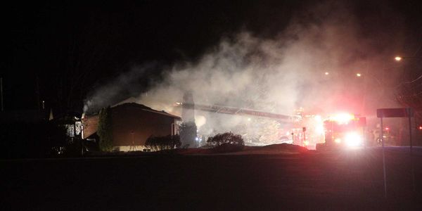 Maison détruite par le feu à Mirabel