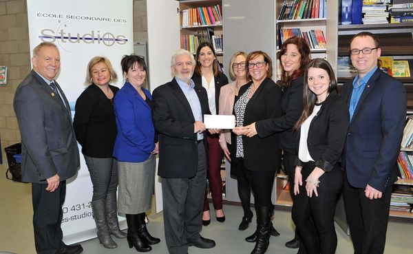 Jean-Pierre Joubert, président du conseil de la Commission scolaire de la Rivière-du-Nord(CSRDN), Julie Vincent, directrice a