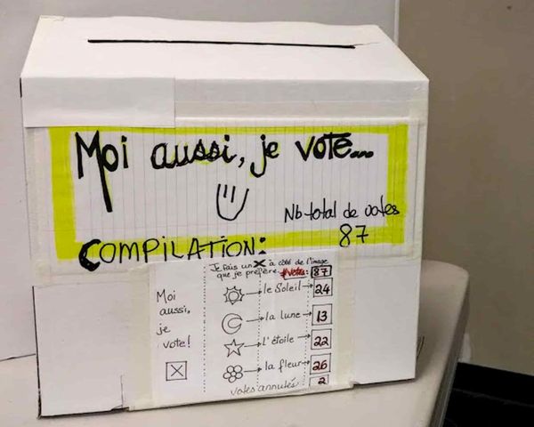 Vote spécial pour les enfants à Sainte-Sophie: la fleur l'emporte!