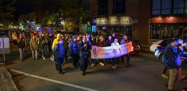 Quelques photos de nuit, le soir des sans-abri à Saint-Jérôme