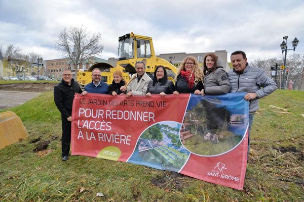 Début du chantier pour un accès à la rivière du Nord par le Jardin des arts au centre-ville de Saint-Jérôme