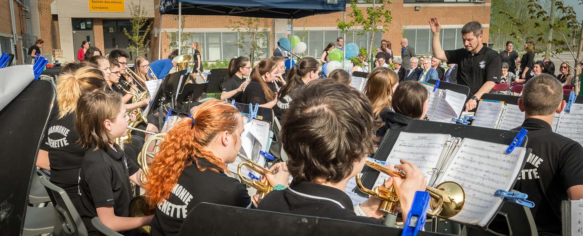L'Harmonie Frenette était responsable de la partie musicale de la cérémonie.