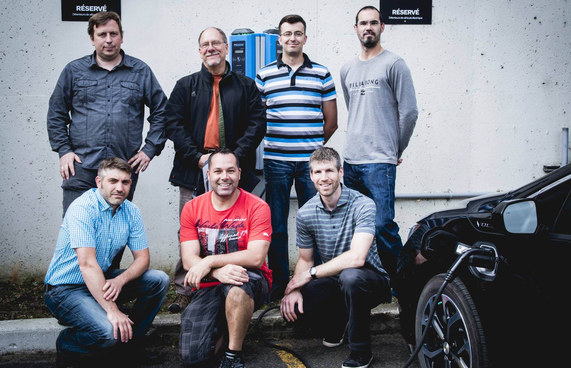 Rangée du bas de gauche à droite: Philippe Geissbuhler, Alain Guillemette, Sébastien Demers Rangée du haut de gauche à droite: Pierre-Yves Dagenais, Daniel Desaulniers, Samuel Aubé, David Brideau