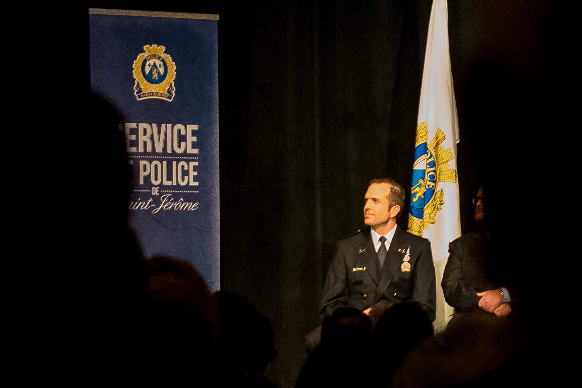 Danny Paterson, directeur du Service de police de la Ville de Saint-Jérôme, lors d'une cérémonie en avril 2016.
