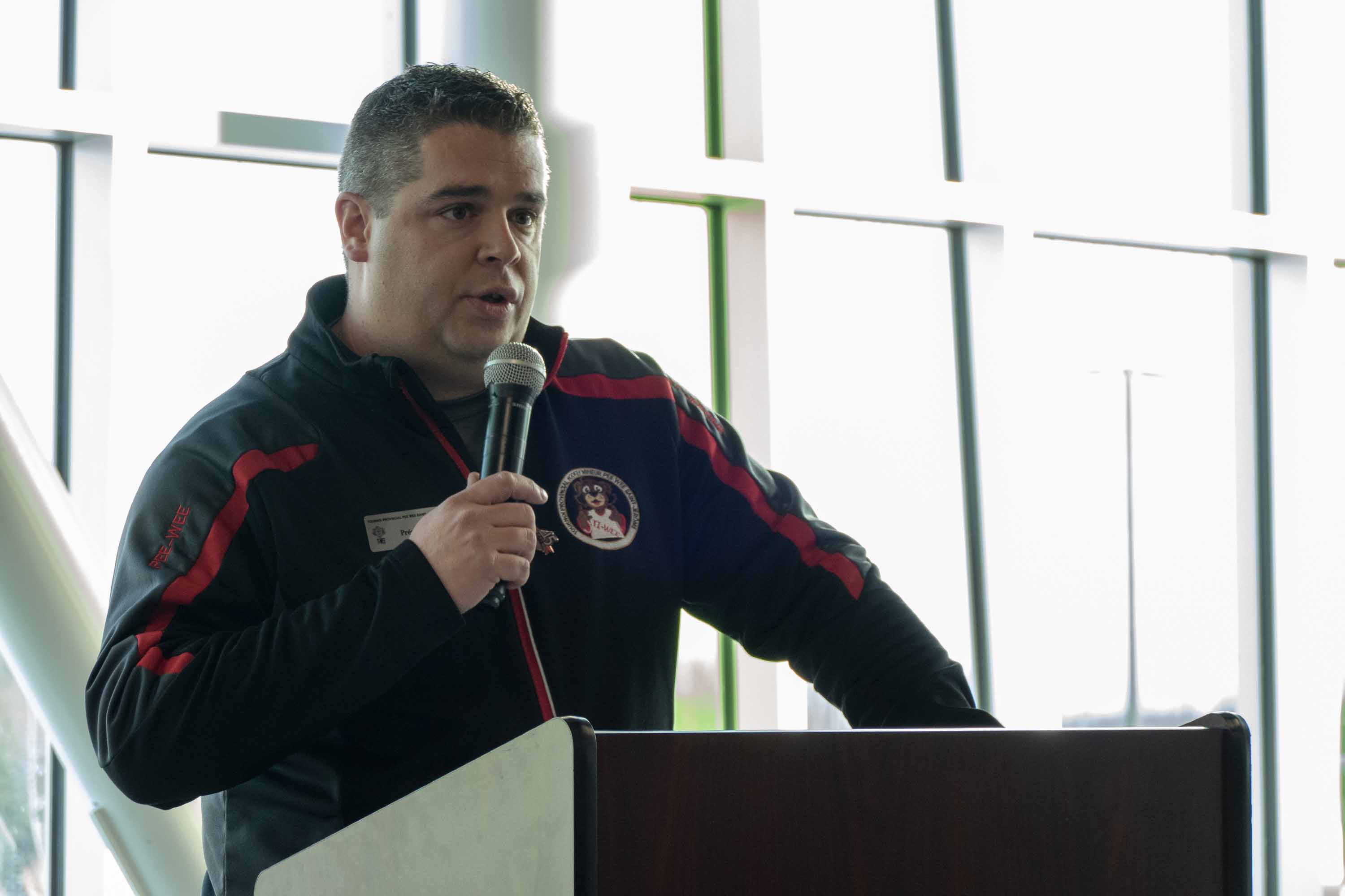 Dominic Pagé est le président du 45e Tournoi provincial de hockey pee-wee de Saint-Jérôme.