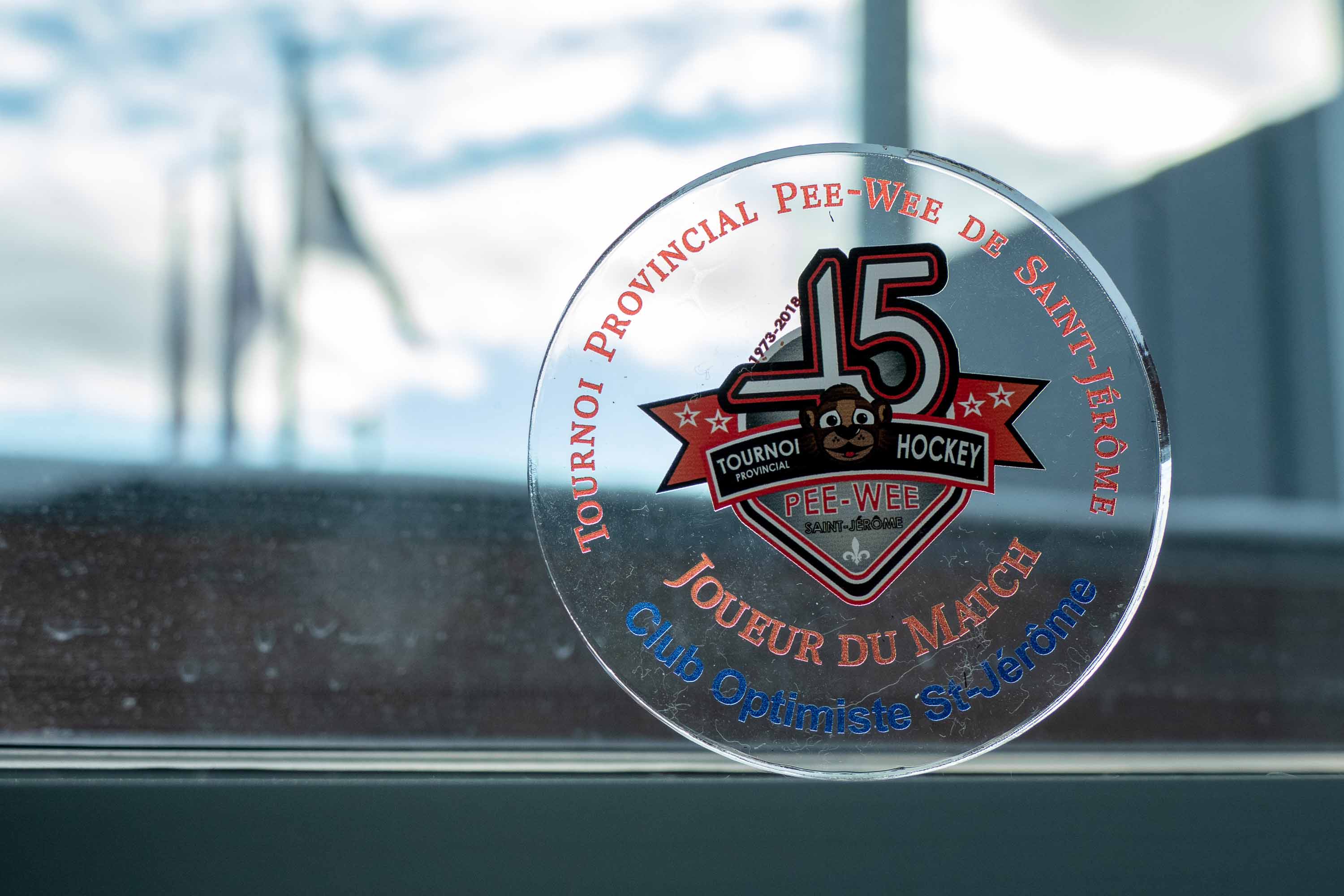 En plus de certains articles à l'effigie du tournoi, une rondelle de joueur du match est décernée à chaque partie.