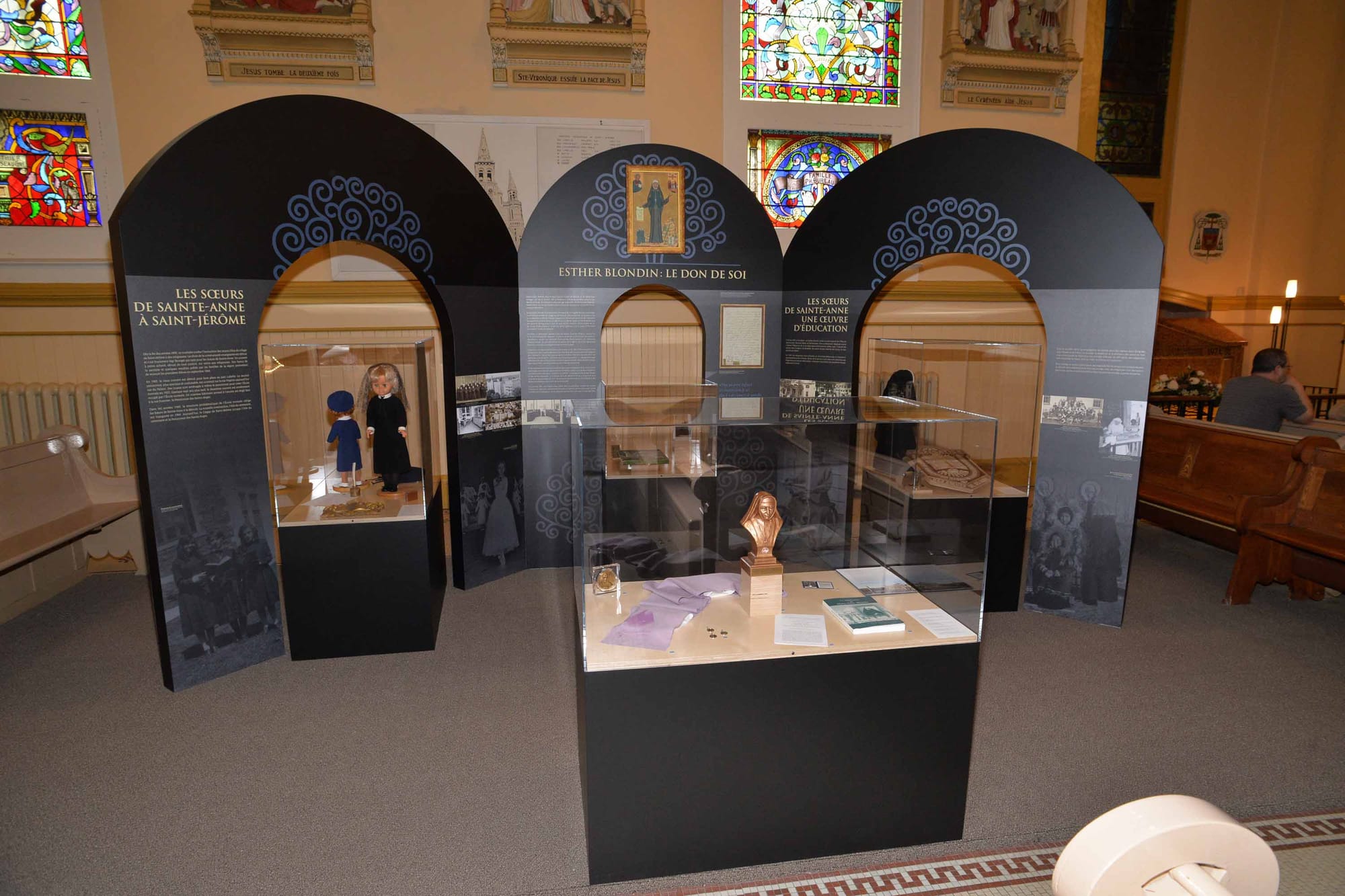 L'espace muséal consacré à Esther Blondin à la Cathédrale de Saint-Jérôme.