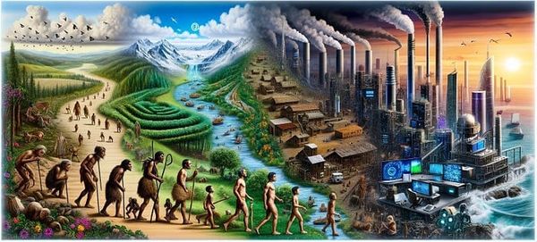 The Evolution of Societies and the Integral Role of Artificial Intelligence