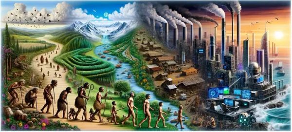 The Evolution of Societies and the Integral Role of Artificial Intelligence