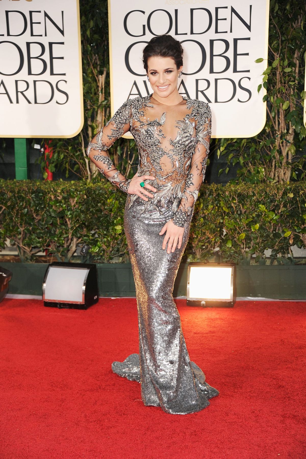 Golden Globes Fug Carpet: Lea Michele