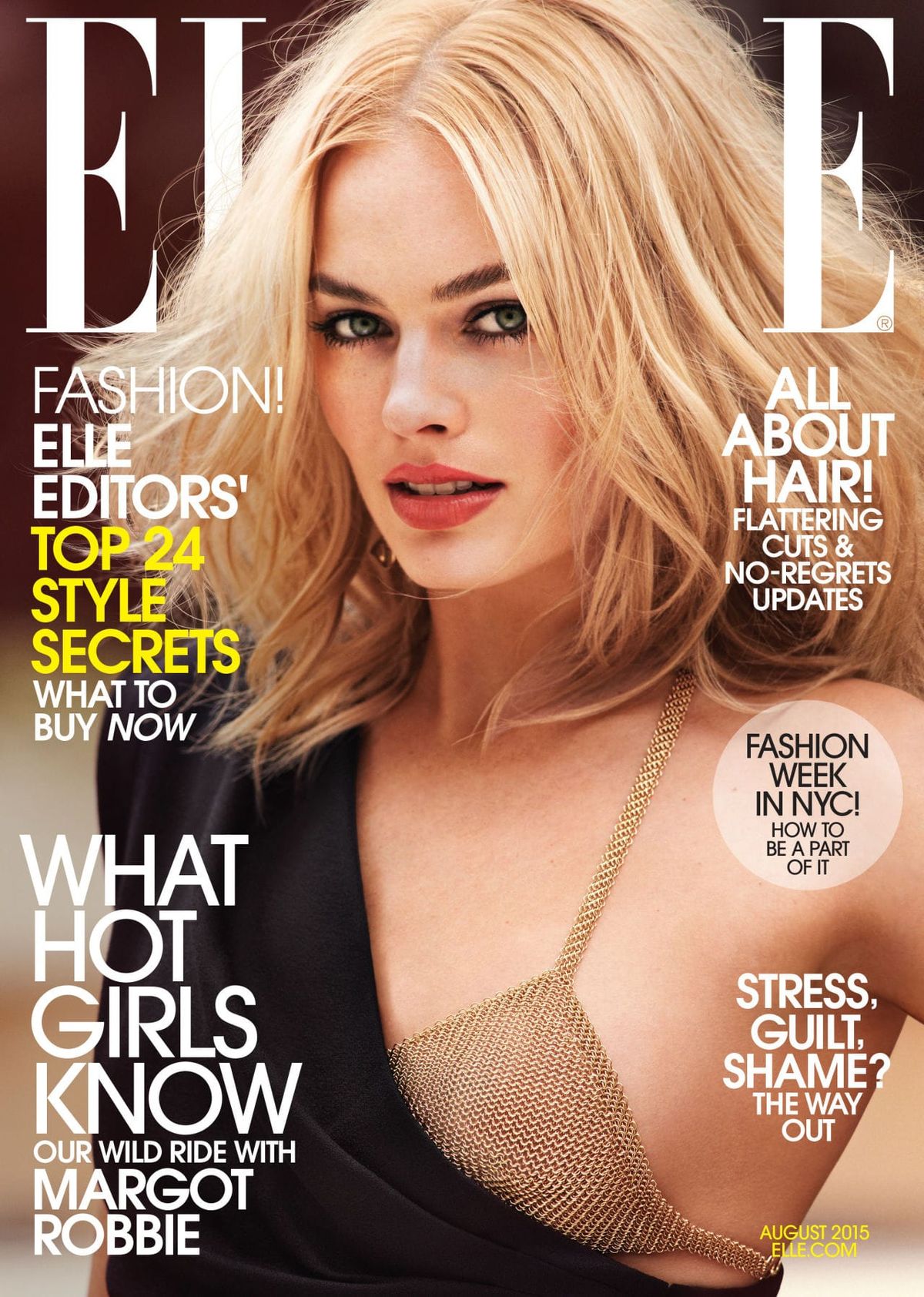 Margot Robbie on Elle, August 2015