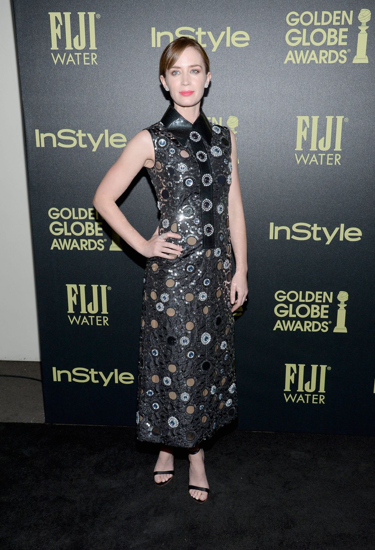 emily blunt HFPA InStyle Golden Globes celebration