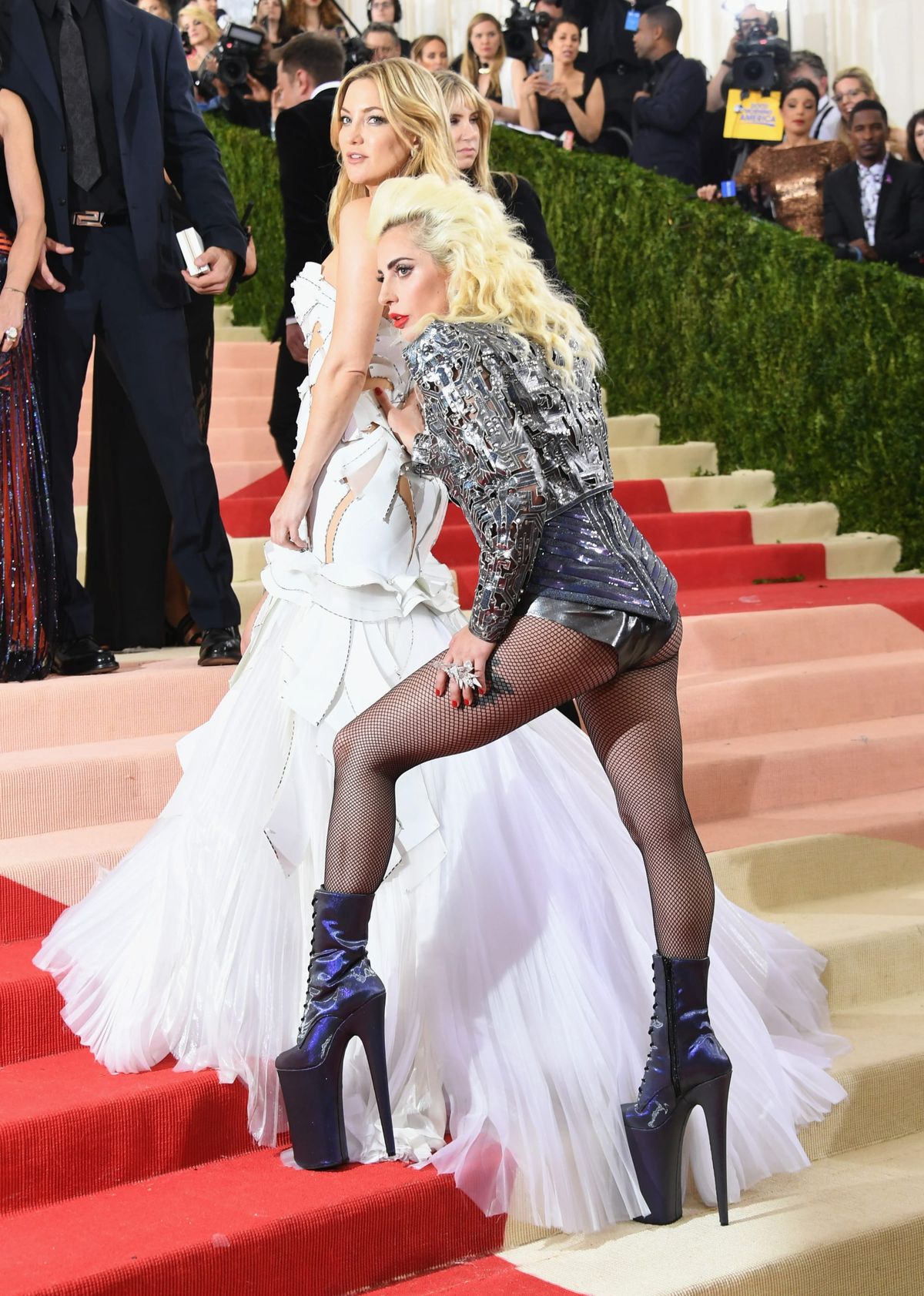 Met Gala Well Played-ish: Lady Gaga and Kate Hudson in Versace